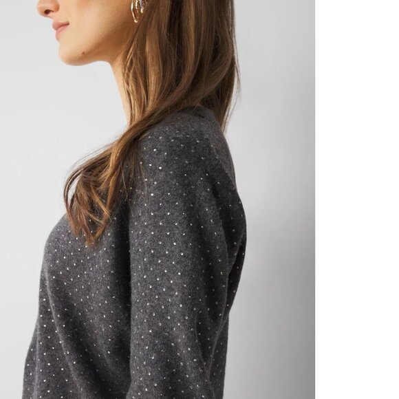 WHBM Embellished V-Neck Sweater - Picture 4 of 12